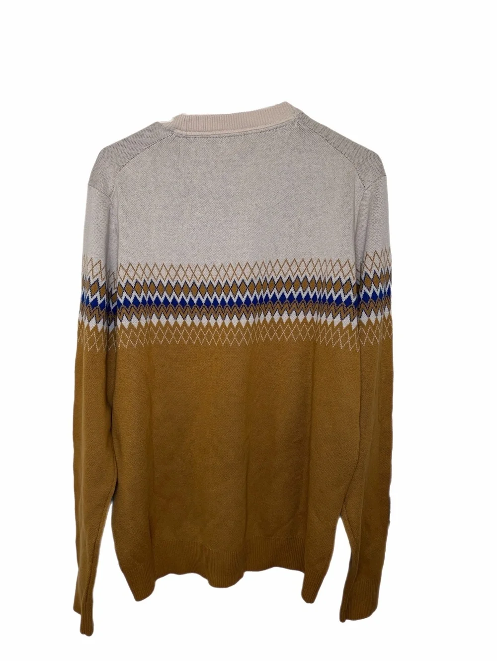 Paul Fredrick vintage 70's syle mod argyle 100% cotton Sweater